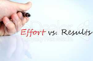 Effort vs. Results Concept