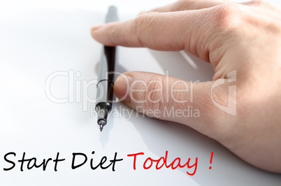 Start Diet Today Concept