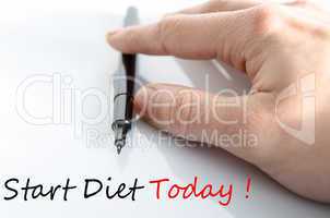 Start Diet Today Concept