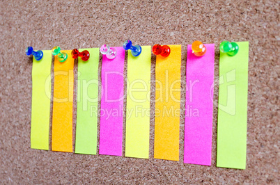 Colorful sticky notes