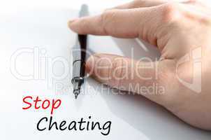 Stop Cheating Concept