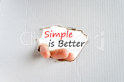 Simple is Better Concept