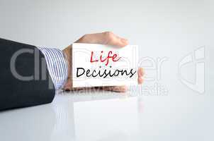 Life Decisions Concept