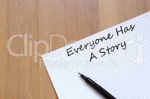 Everyone has a story concept