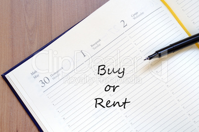 Buy or Rent Concept