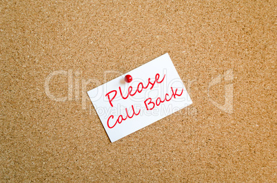 Please Call Back Note Concept