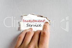 Text concept Investment Service