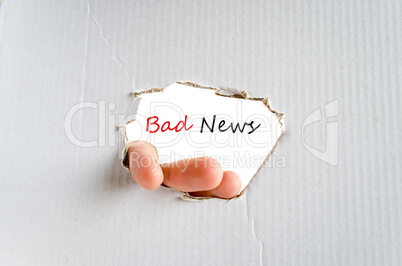 Text concept Bad News