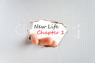 Text concept New life chapter 1