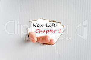 Text concept New life chapter 1