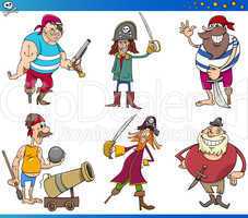 Pirates Cartoon Characters Set