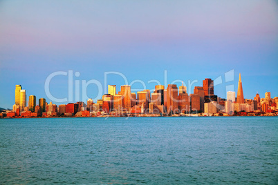 Downtown of San Francisco as seen from the bay