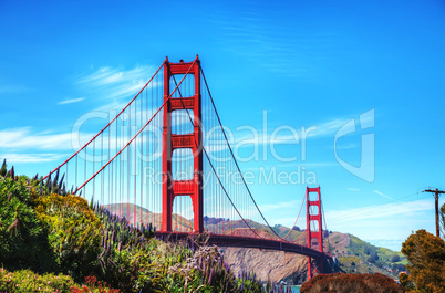 Famous Golden Gate bridge in San Francisco