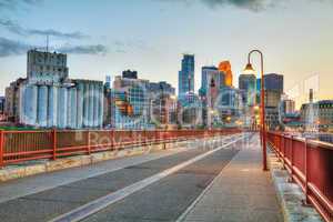 Downtown Minneapolis, Minnesota at night time