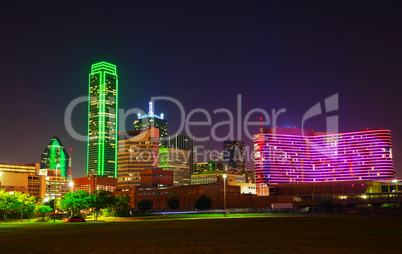 Dallas cityscape at the night time