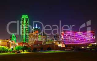 Dallas cityscape at the night time