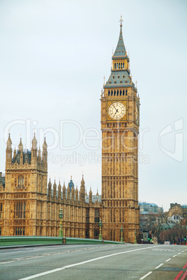 Overview of London with the Elizabeth Tower