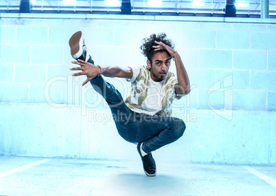 Male Hip Hop Dancer Dancing Inside a Building