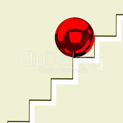 Sphere on the stairs