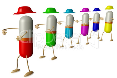 Medication capsule as a figure