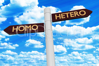 Signposts with homo and hetero