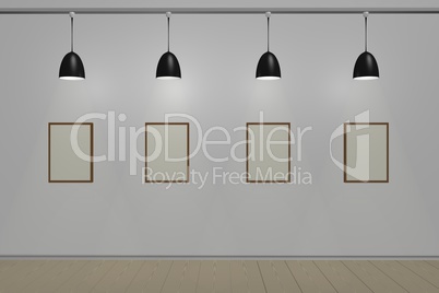 Rooms with lamps and blank wall image