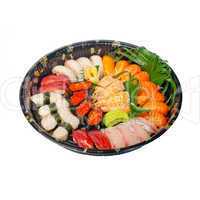 take away sushi express on plastic tray