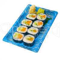 take away sushi express on plastic tray