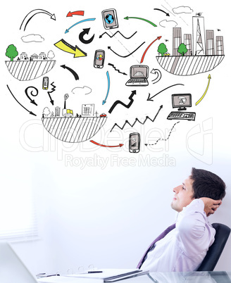 Composite image of brainstorm graphic
