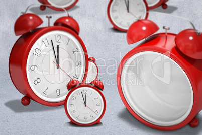 Composite image of clocks