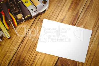 Composite image of white card