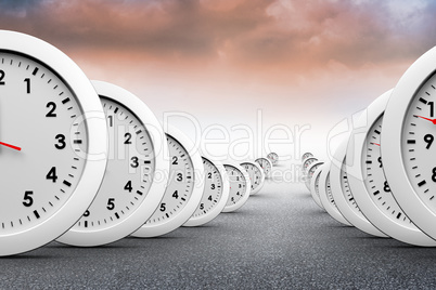 Composite image of clocks