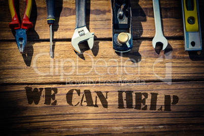 We can help against desk with tools