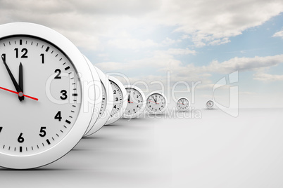 Composite image of clocks