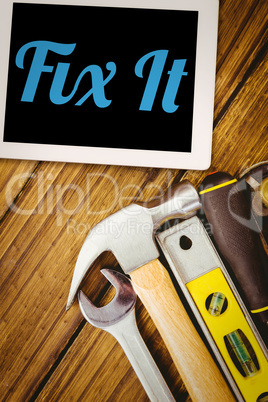 Fix it against desk with tools