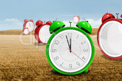 Composite image of clocks