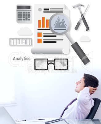 Composite image of business analytics