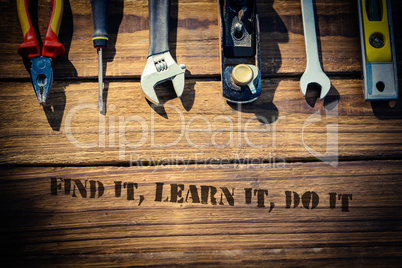 Find it, learn it, do it against desk with tools