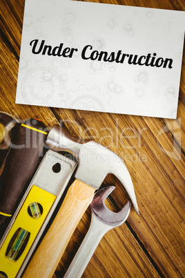 Under construction against white card