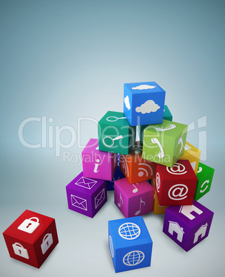 Composite image of pile of apps