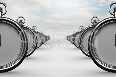 Composite image of clocks