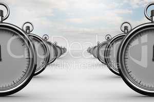 Composite image of clocks