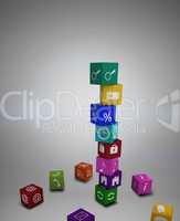 Composite image of app cubes