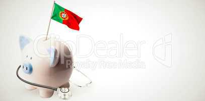 Composite image of digitally generated portugal national flag
