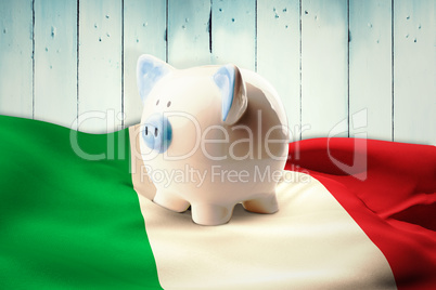 Composite image of piggy bank