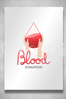 Composite image of blood donation