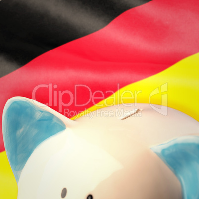 Composite image of piggy bank