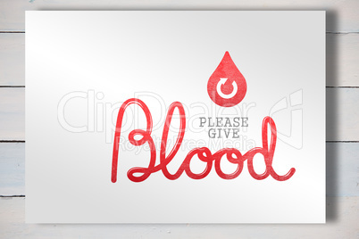 Composite image of blood donation