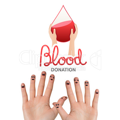 Composite image of blood donation