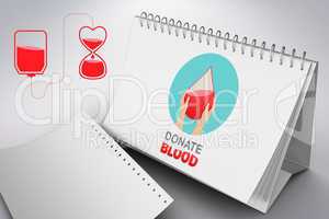 Composite image of blood donation